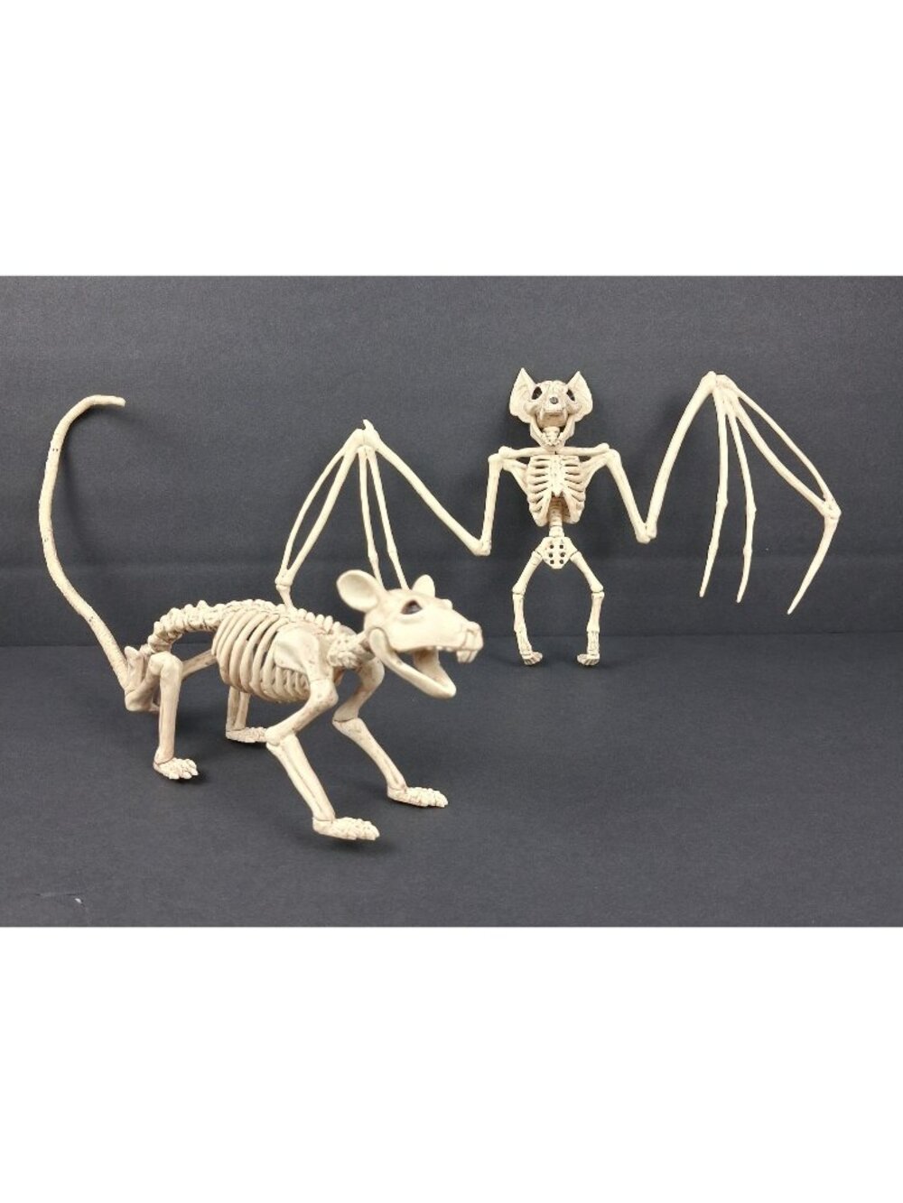 Creepy Skeleton Bat & Rat Figurines Spooky Home Decor - Picture 1 of 10